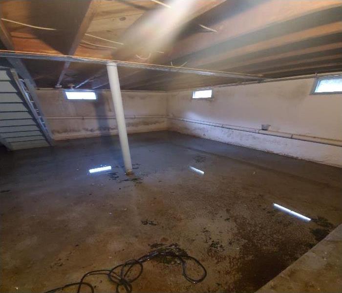 water damaged basement